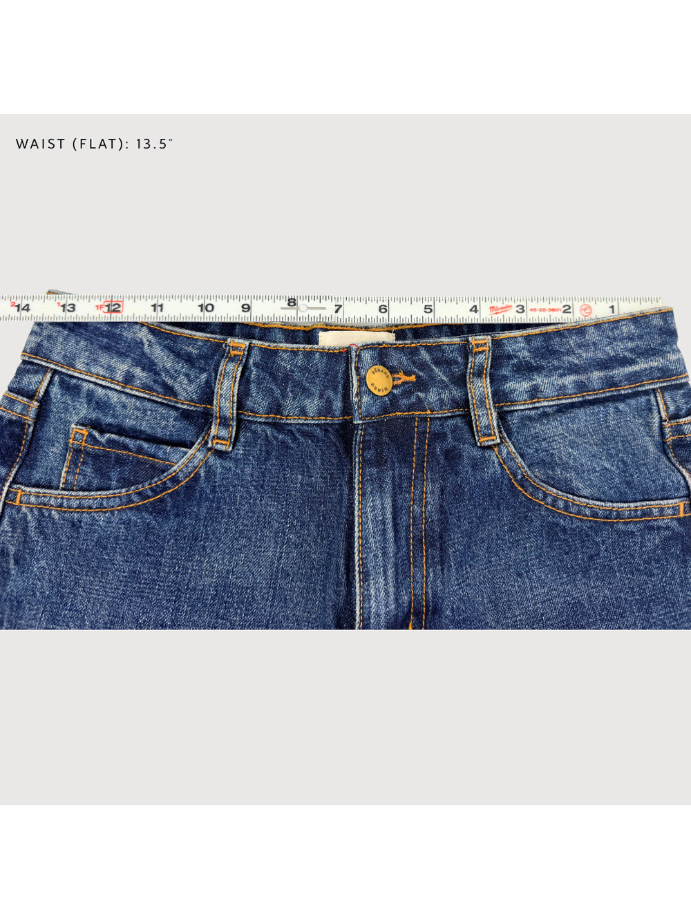 Sézane High Rise Straight Leg Jeans Dark Wash 36 - Picture 7 of 9